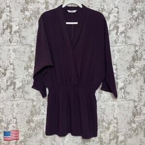 Amanda Uprichard Blakely Mini Dress in Black Cherry